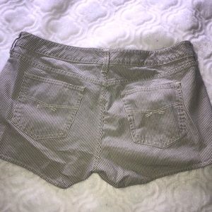 Gap Gray and White Pinstripe Cutoffs